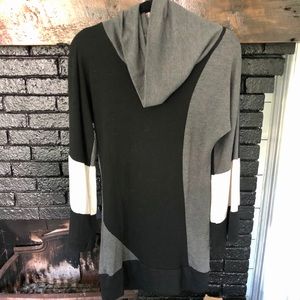 Cowl Neck Sweater Dress with Poet Sleeves